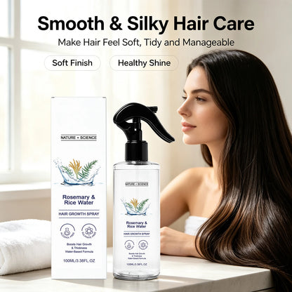 Rosemary & Rice Water Hair Spray Nourishing Hair Roots Repair Dry Hair Improving Smoothness Fragrance Soothing Hair Care Spray
