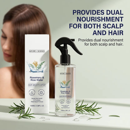 Rosemary & Rice Water Hair Spray Nourishing Hair Roots Repair Dry Hair Improving Smoothness Fragrance Soothing Hair Care Spray