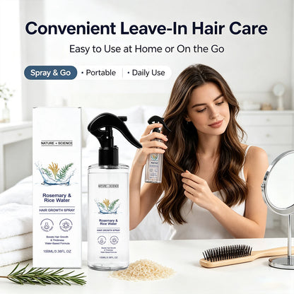 Rosemary & Rice Water Hair Spray Nourishing Hair Roots Repair Dry Hair Improving Smoothness Fragrance Soothing Hair Care Spray
